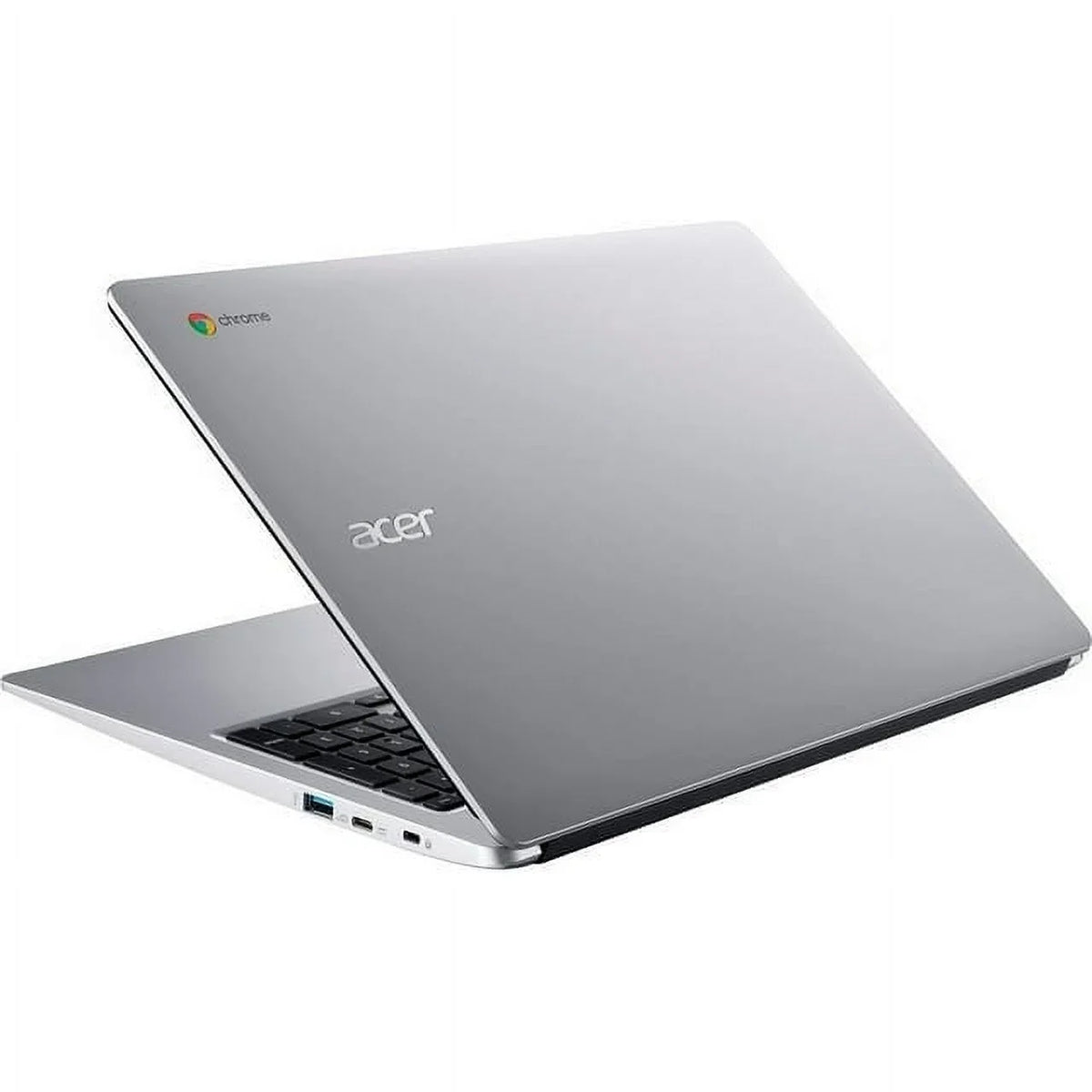 Acer 315 64GB HD 4GB + Mazepoly N4020, Accessories Silver LPDDR4, Chrome 15.6" Restored Chromebook Intel Laptop, OS, Celeron eMMC, Display