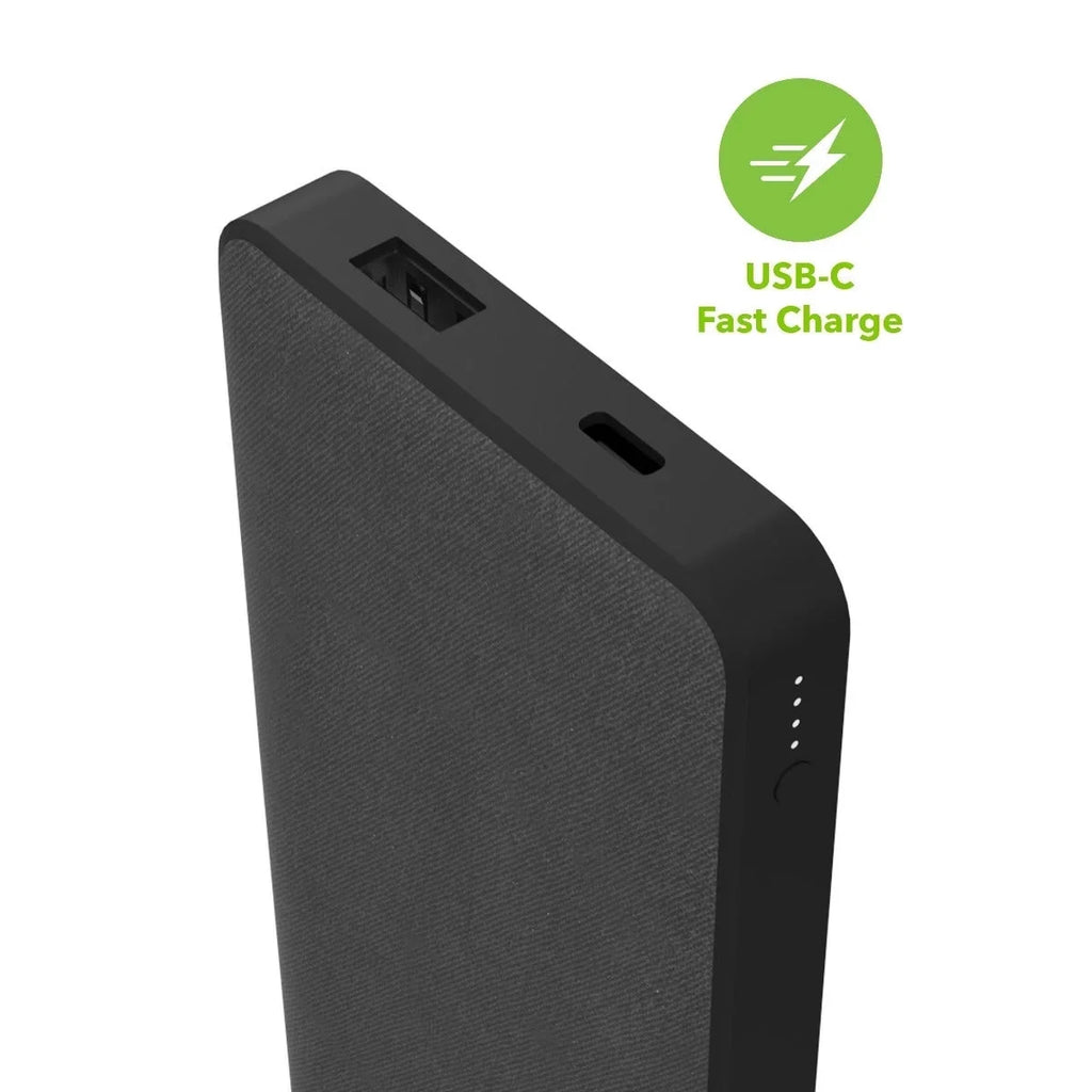 Large - PD mophie 18W Cord Battery, to Port, with mAh USB-A USB-A USB-C Power Travel-Friendly, USB-C Includes Bank PD Powerstation Input/Output (1) Power Internal and 10,000 Fast Port (1) Charging