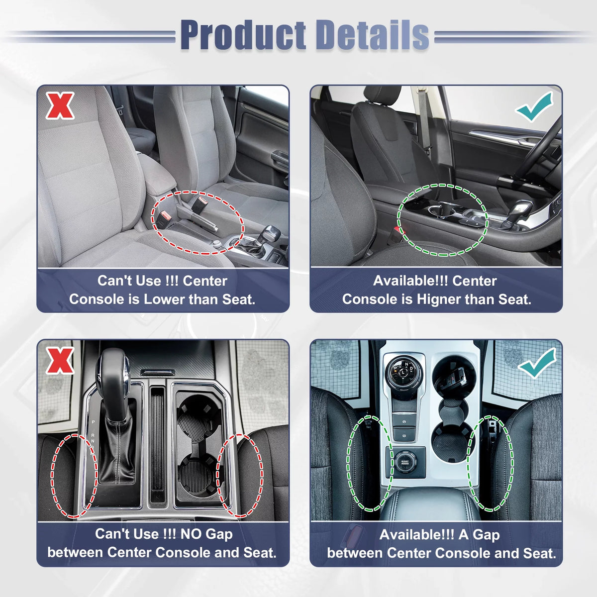 Box Car 2pcs Seat Side Organizer Filler Gap Car Brown Seat Storage Multi-function Console Pocket