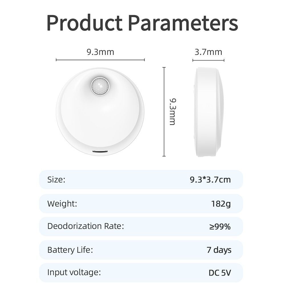 Rechargeable Deodorizer Air Purifier Smart Odor Cat Cleaner Deodorization Pets
