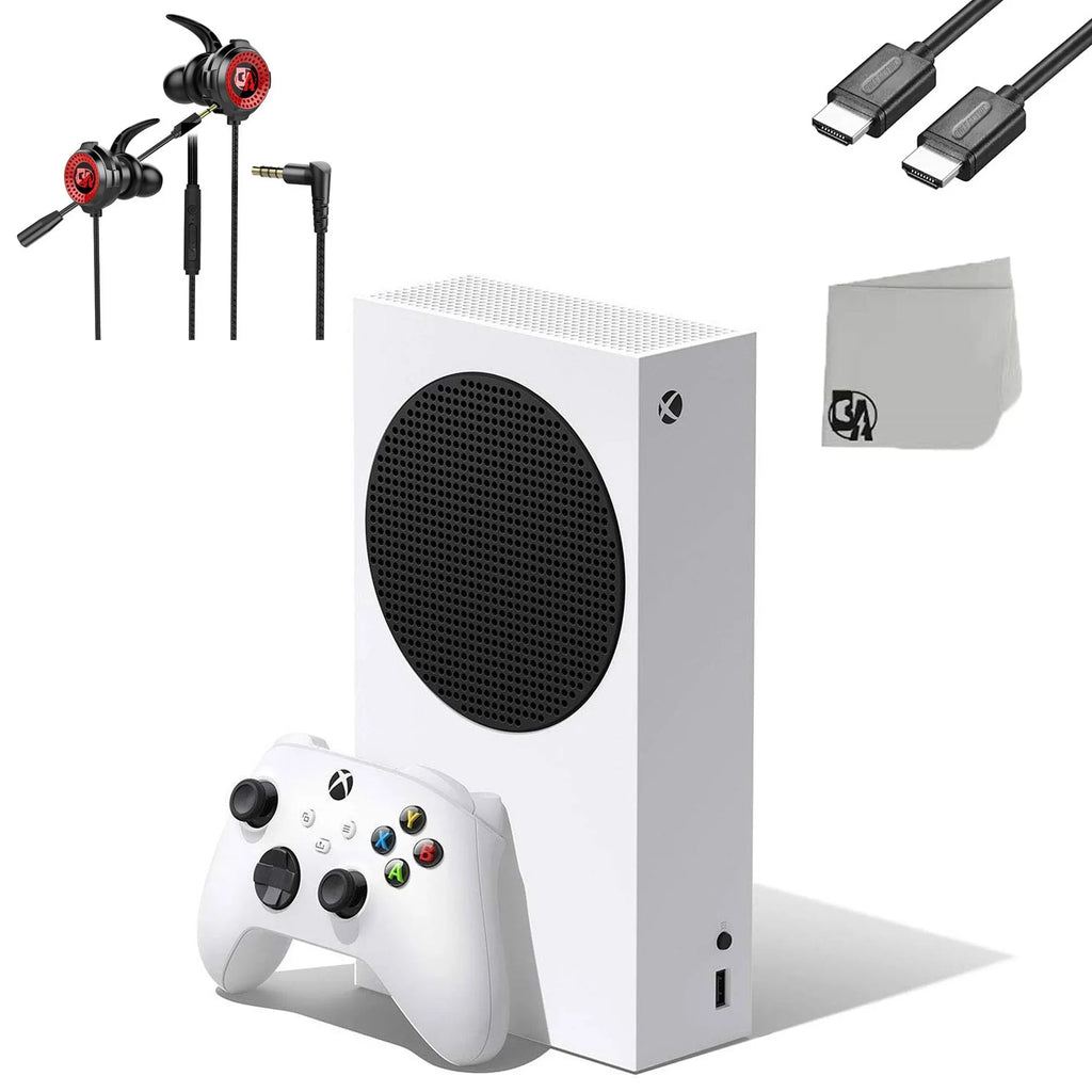 Microsoft With Used Earbuds 512GB S + Series BOLT Microphone Gaming AXTION white Gaming Xbox Console Bundle