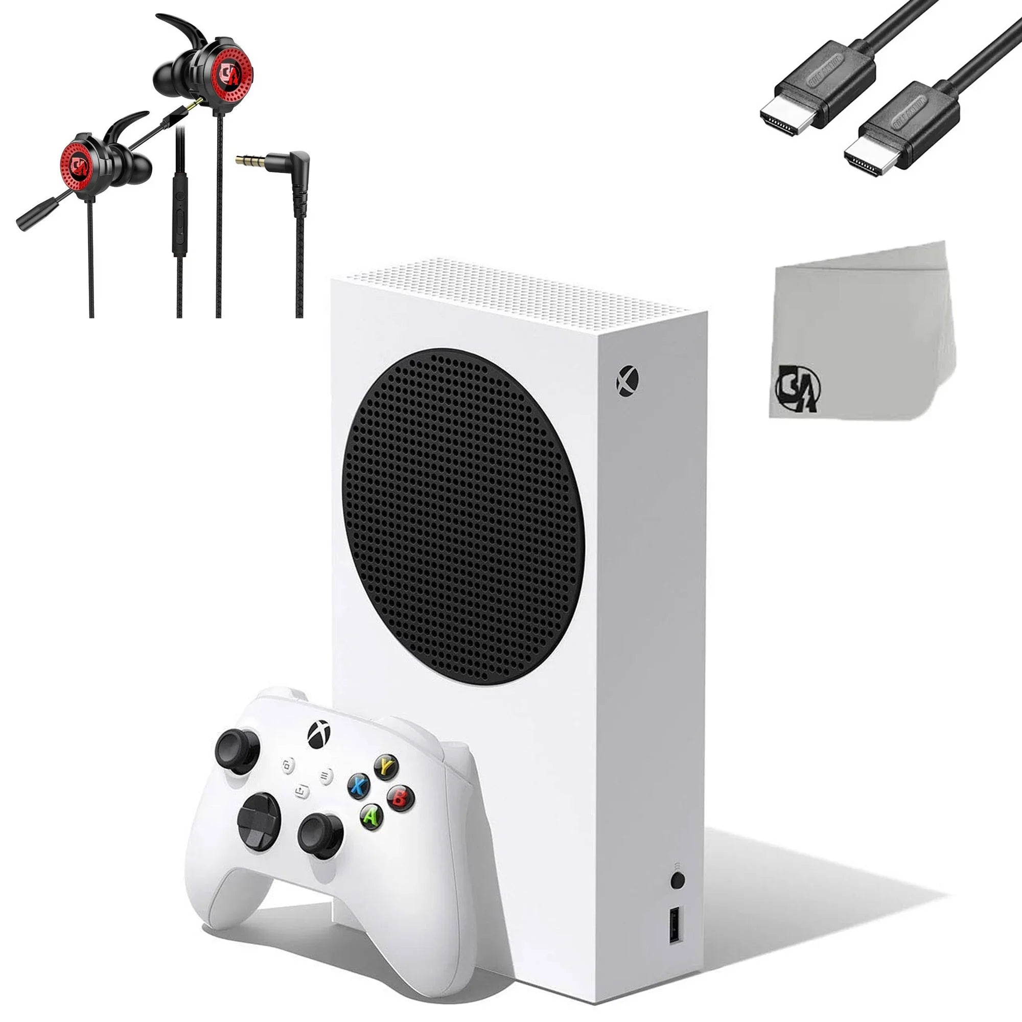 Microsoft With Used Earbuds 512GB S + Series BOLT Microphone Gaming AXTION white Gaming Xbox Console Bundle