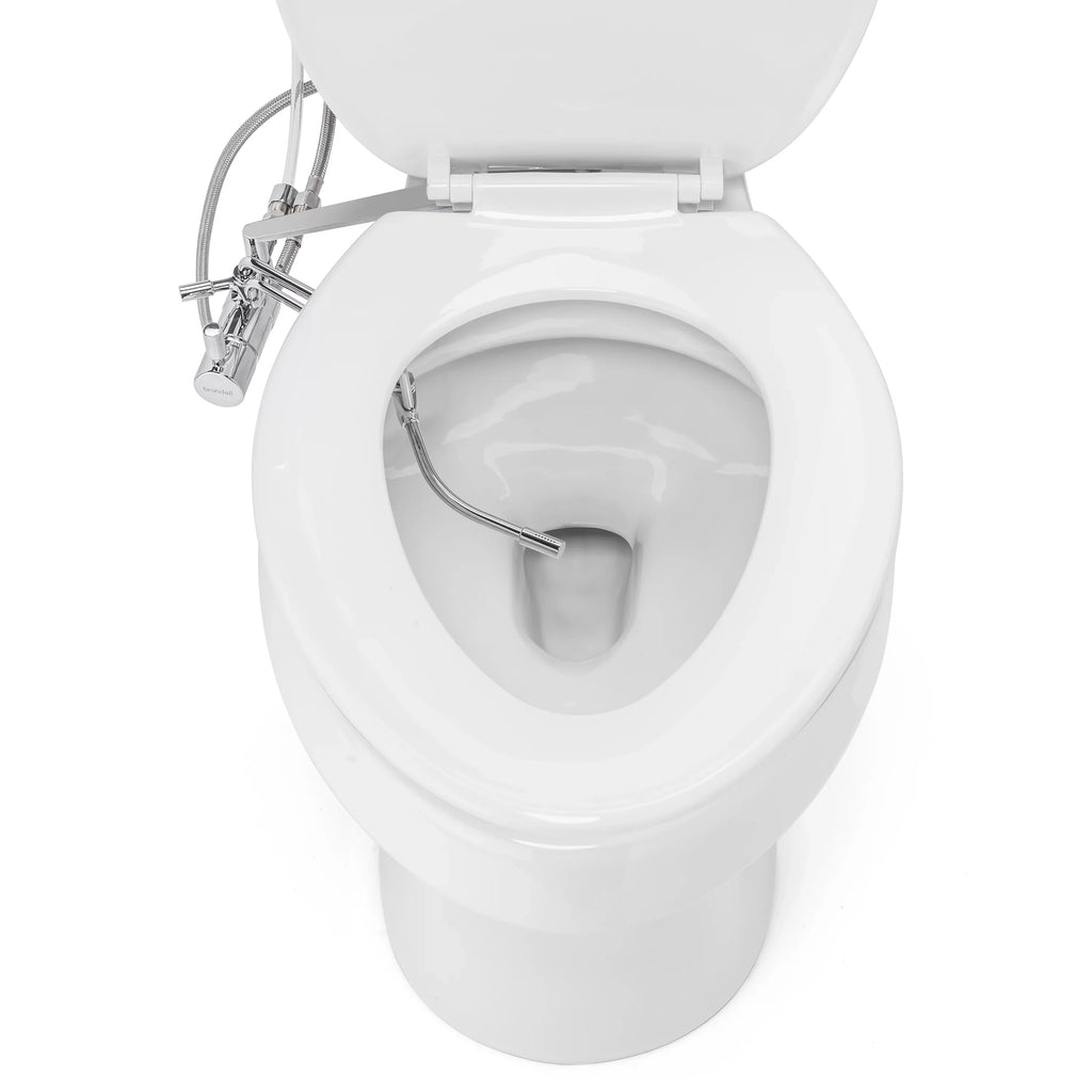 All Bidet Brondell Wand, Attachable Metal Temperature Dual in with Silver Adjustable Side-Mounted Spray