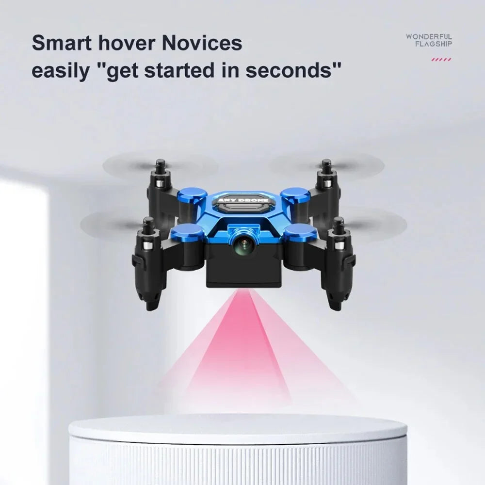 HD Beginners RC Suitable One Camera Drone Flip K04 Drones RC for Gift Quadcopter Land Key for Toys Aircraft Headless Foldable Kids, 360° Hovering Auto Mini