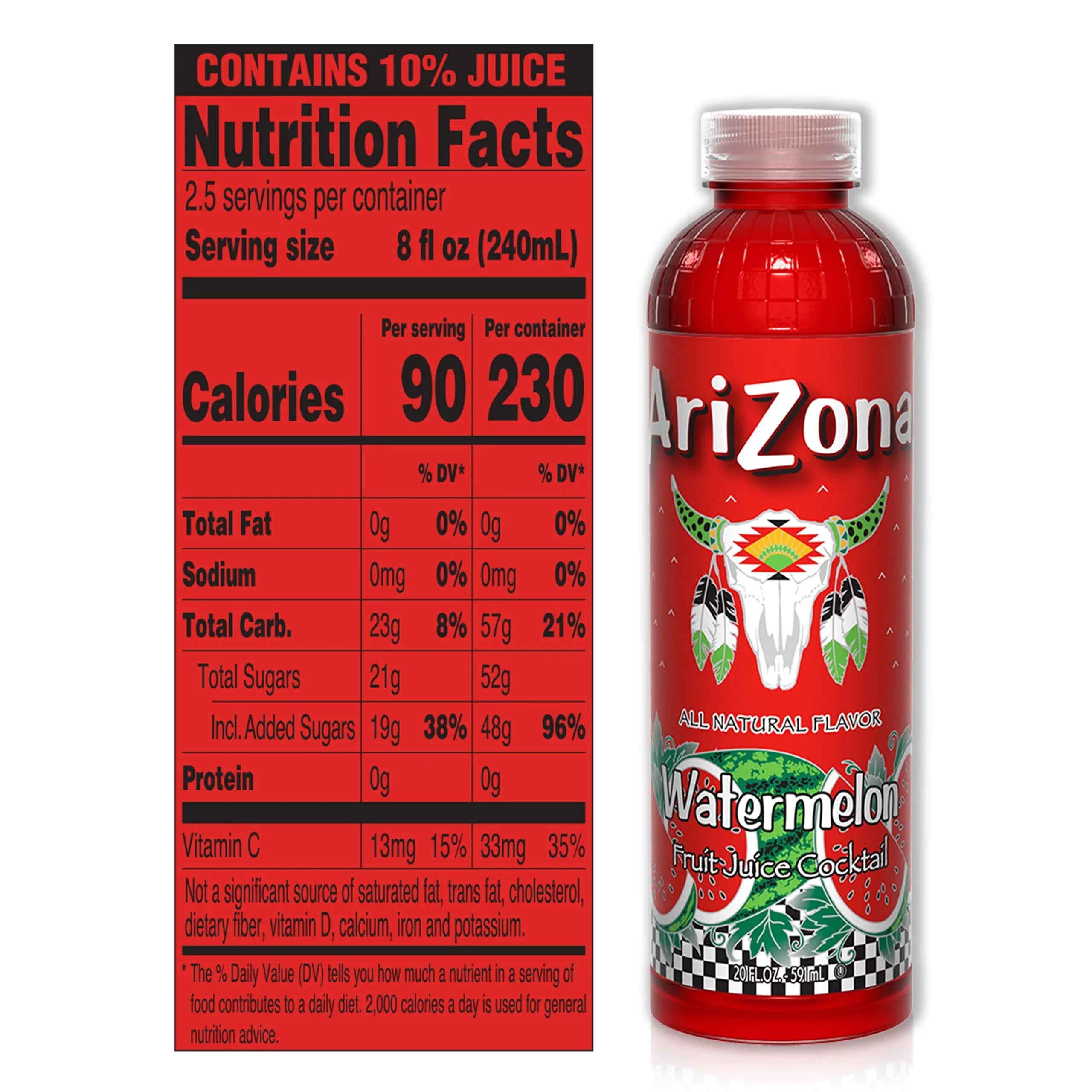 24) (Pack Watermelon Arizona Drink, Oz Juice Of Fl 20