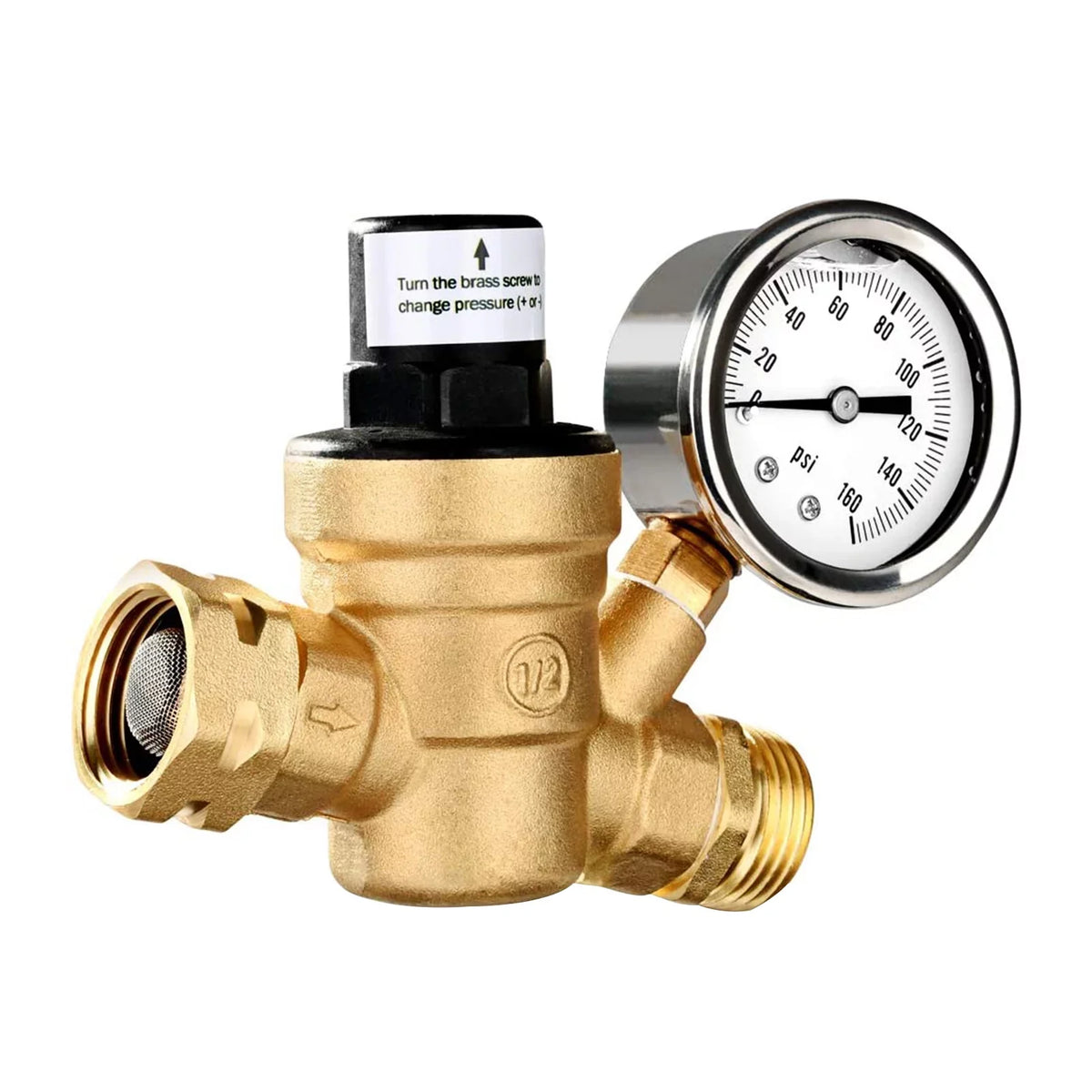 Pressure Screened Valve And And Rv Reducer 0-160psi Water Pressure Filter GoolRC Brass Inlet -free Reducer Brass With With 0-160psi Pressure Adjustable Valve,0-160psi -free With Valve Water