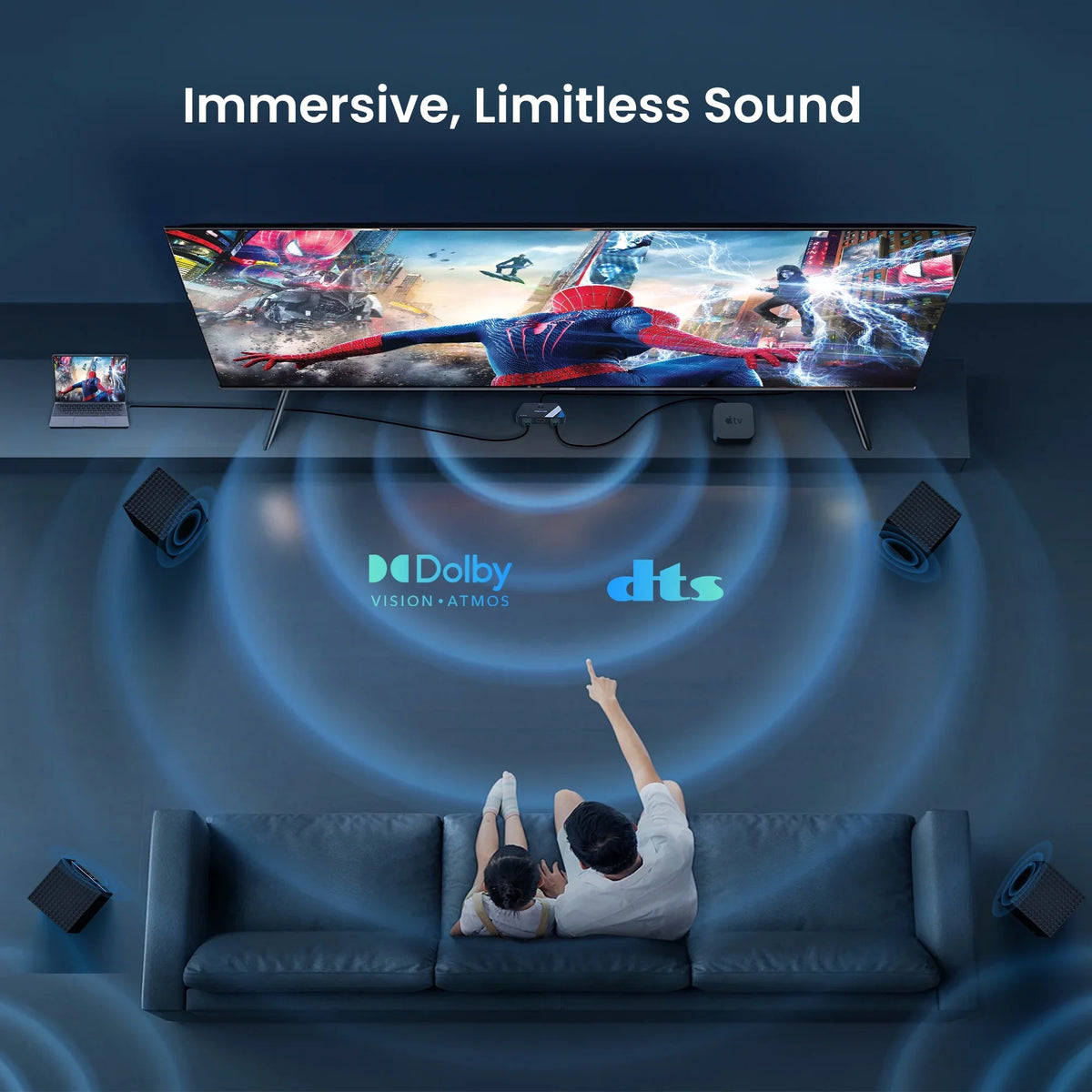 2.1 1 Splitter NS HDMI HDR Switcher 2.1 Out, NEWCARE ft Selector HDMI 3 HDMI Roku 2.6 in Switch Dolby HDMI Cable, 4K@120Hz Switch 3D Box Fire Stick with Supports 3 Atmos Port 8K@60Hz PS4/PS5 Xbox for