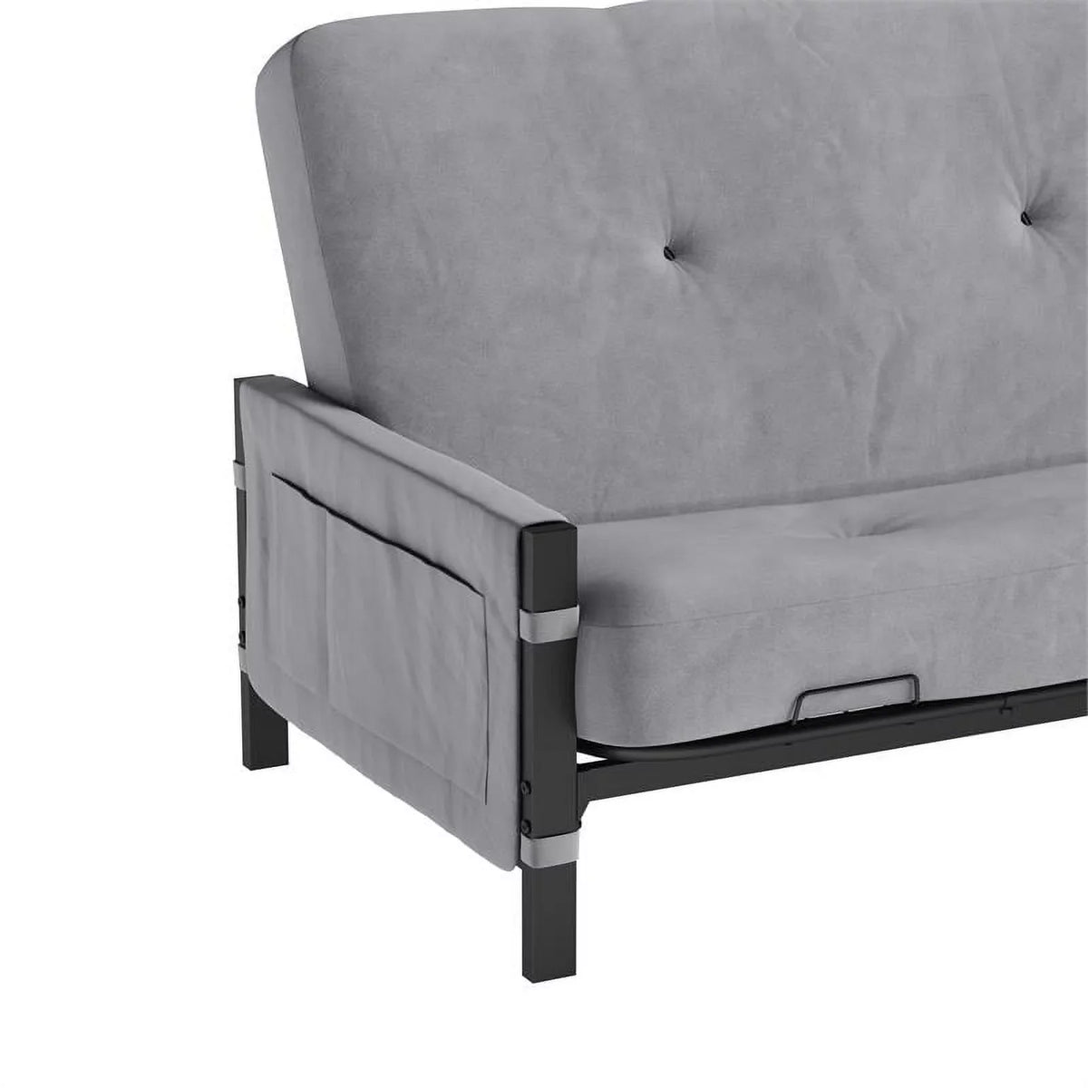 6" Futon with Melbourne Thermobonded in DHP Mattress Gray Storage Futon