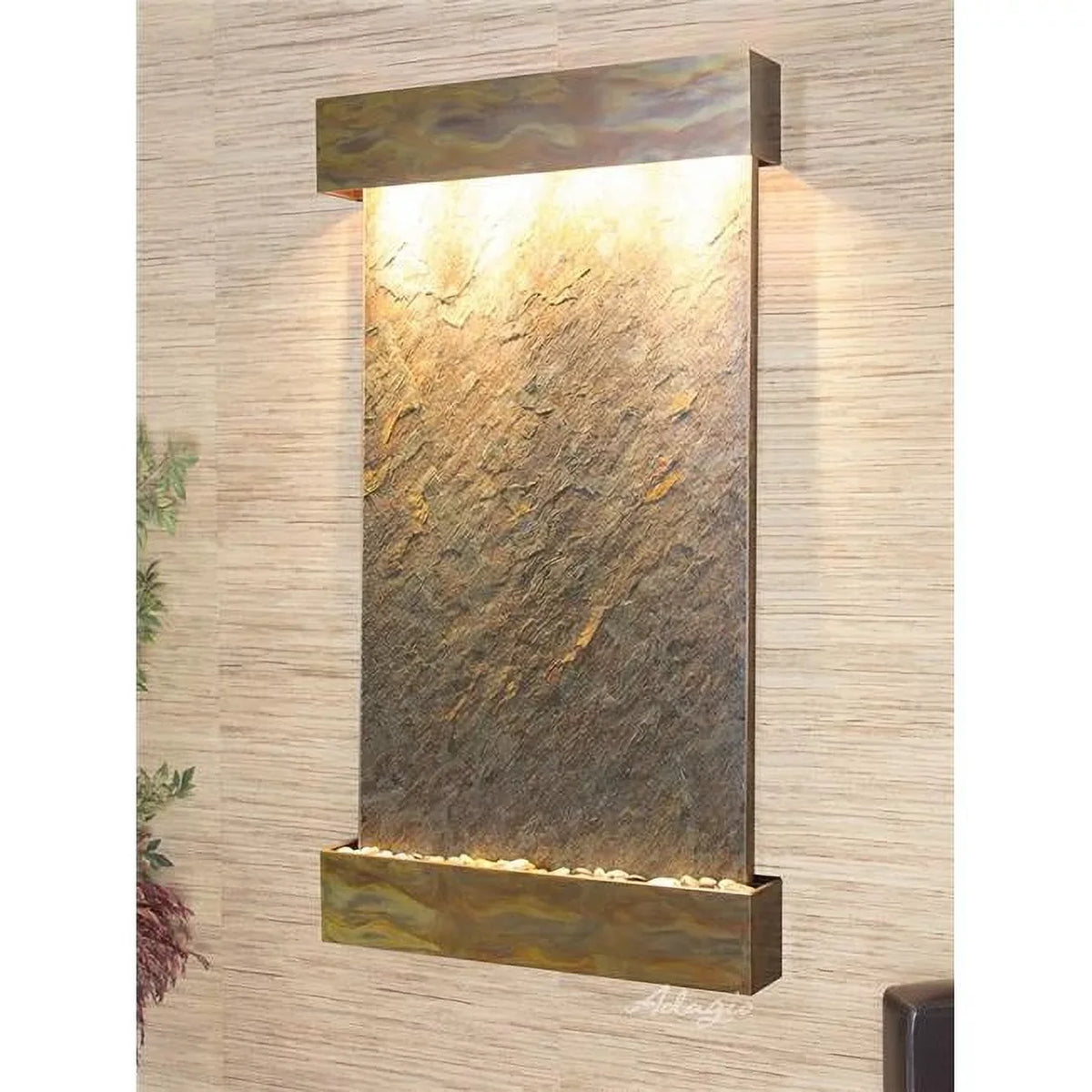 '- Falls Copper-Green-Featherstone SFS1012 Wall Adagio Fountain Summit Square Rustic