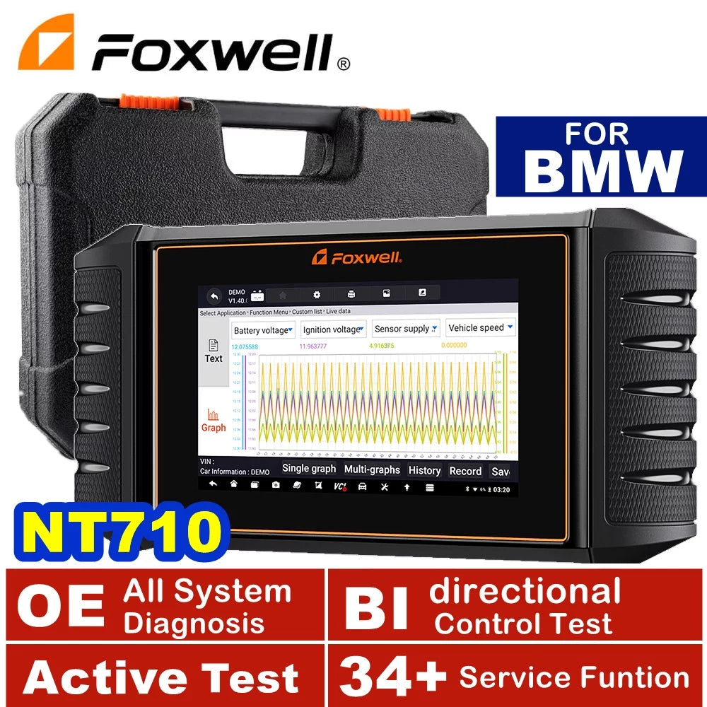 TPMS Tool BMW FOXWELL Bi-directional Coding Relearn Reader OBD2 Reset Scan for fit NT710 Code Diagnostic Scanner