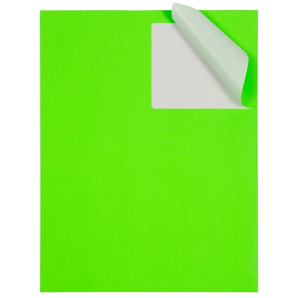 Labels, Large, JAM per Paper Pack x 120 & Fluorescent Neon Envelope Address Green, 1/3 4, 3 Shipping