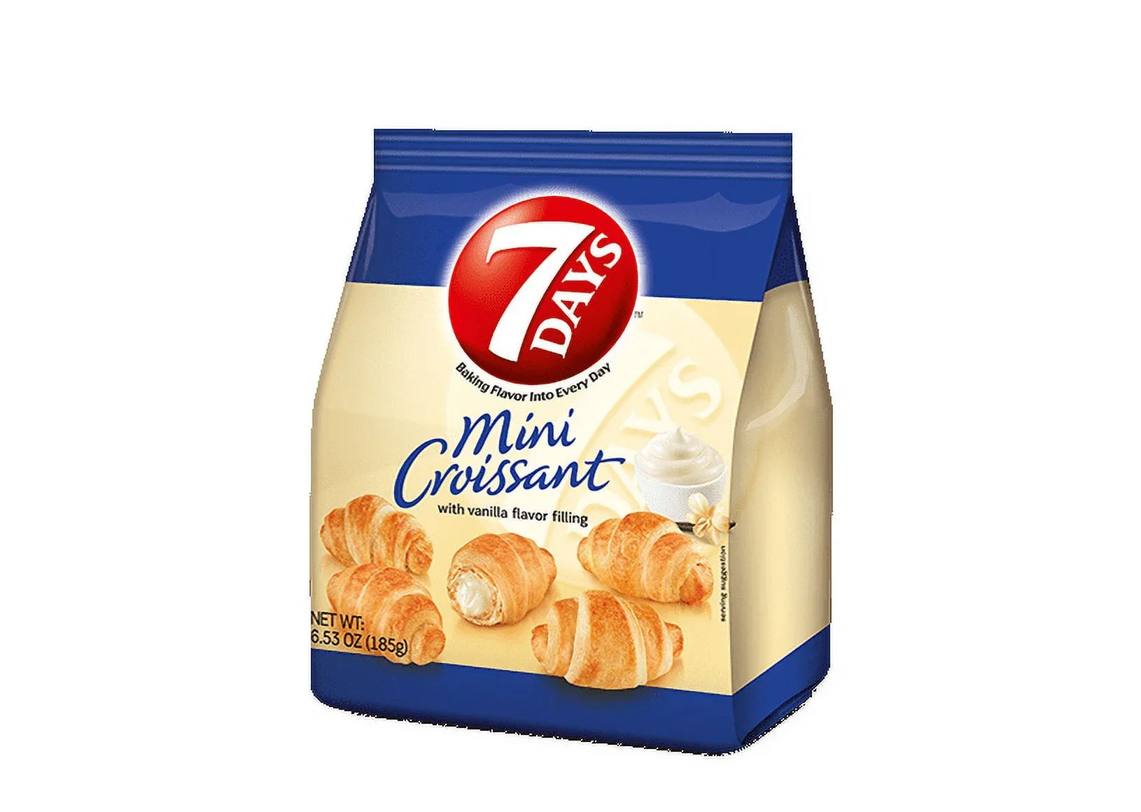 (Pack oz Bag 8) 6.53 7Days Croissants, Mini of Vanilla,