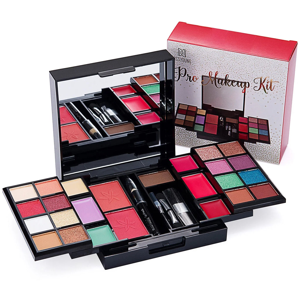 25 Eyebrow Blush Powder Eyeshadow Kit Mascara Makeup Palette Concealer Colors