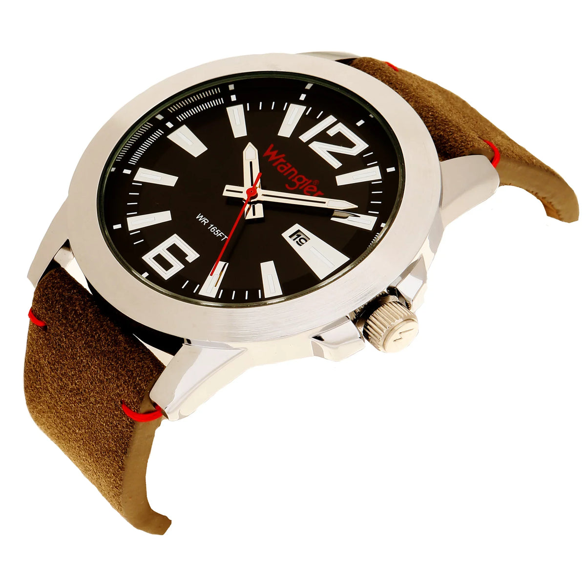 Wrangler Watch Black Dial, Strap Beige 48mm