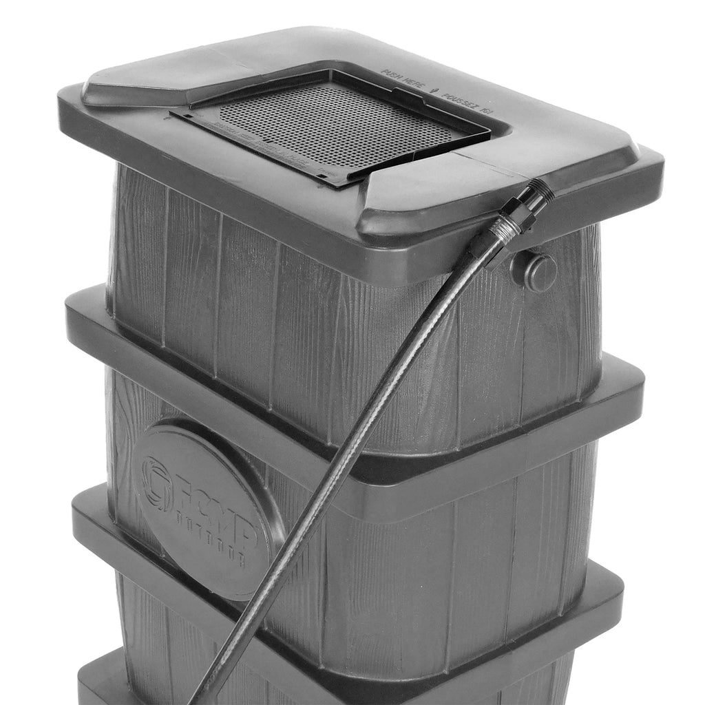 Grain WG4000-GRY Outdoor Home Catcher Outdoor Water Rain Barrel Wood FCMP