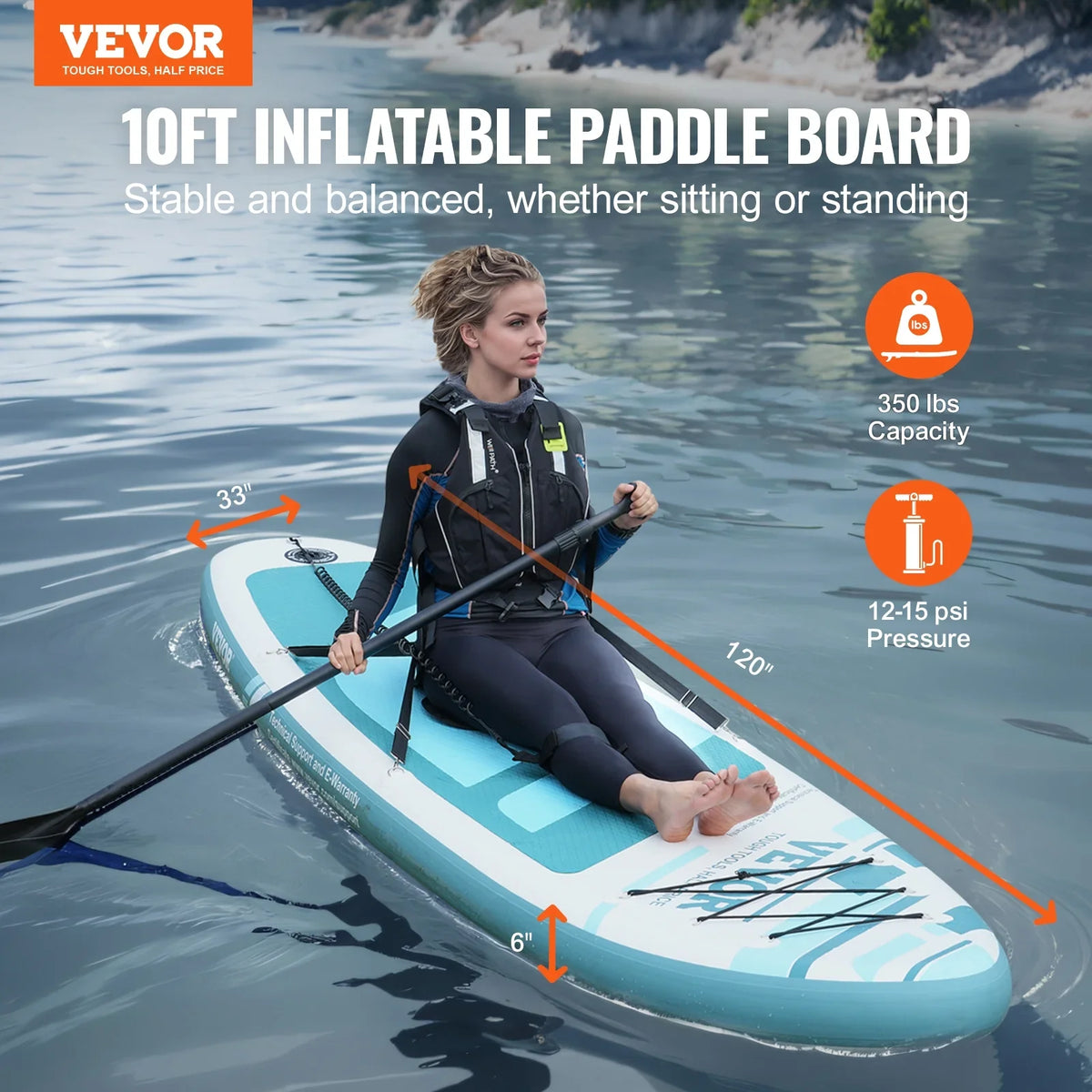 Kayak ft Inflatable 10 Seat SKYSHALO Up with Board Board Accessory Stand Paddle