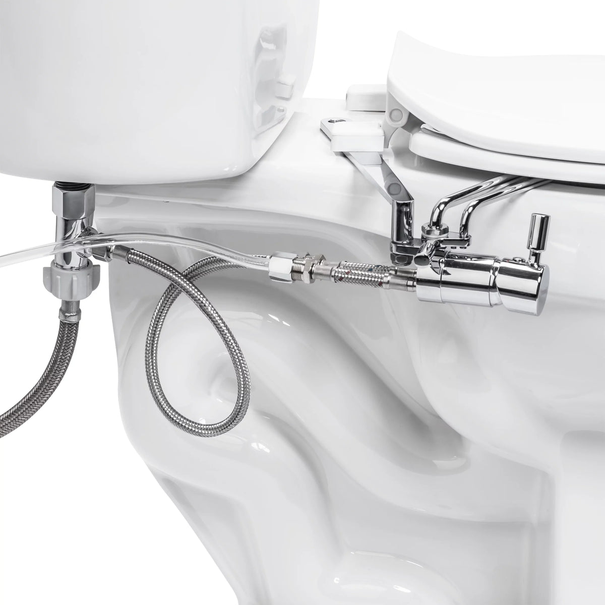 All Bidet Brondell Wand, Attachable Metal Temperature Dual in with Silver Adjustable Side-Mounted Spray