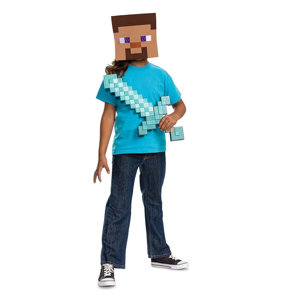 Mask Child Minecraft Set and Accessory Sword
