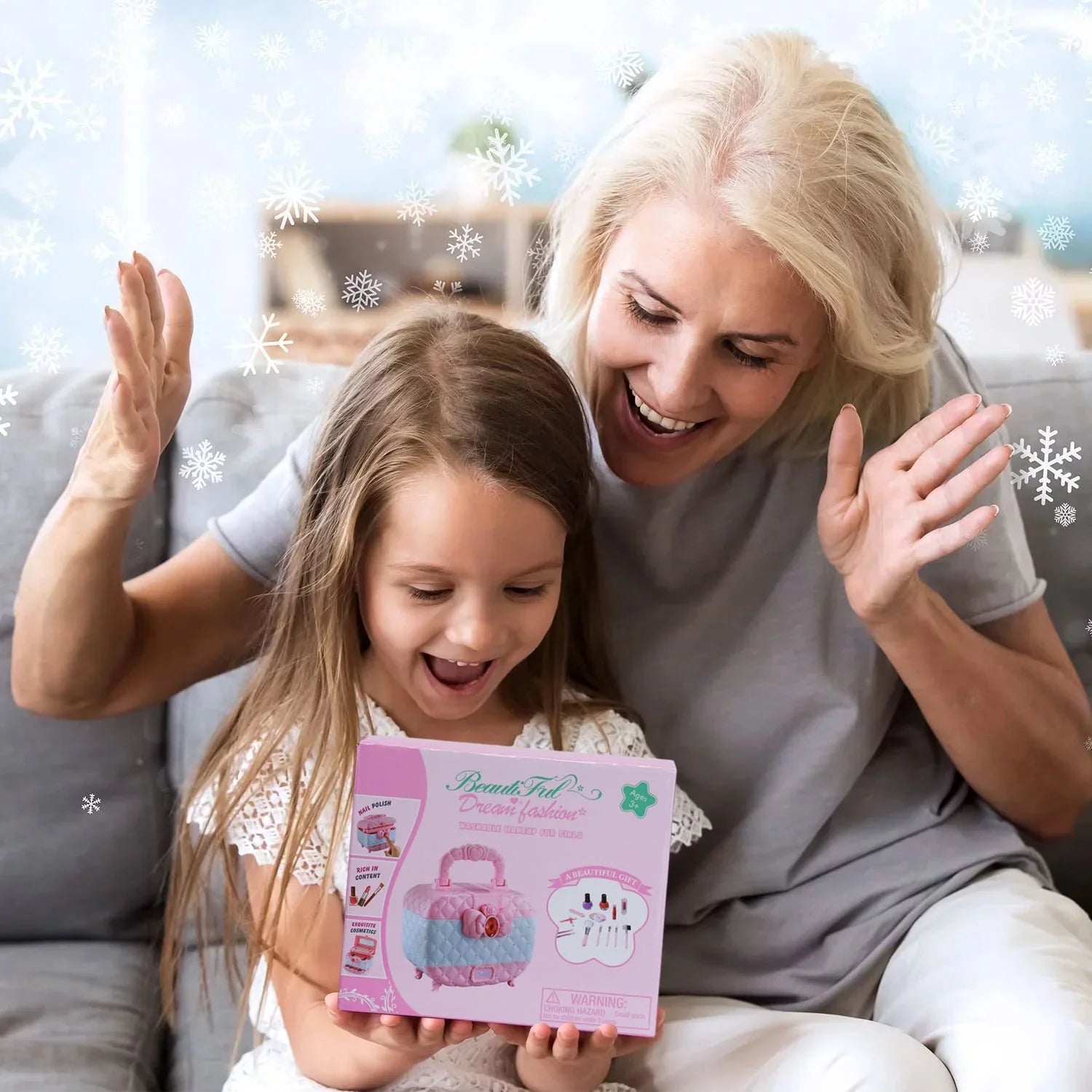 Old Toddler Pcs Girl Christmas 3-12 Kit Frozen Kids Washable Toys for for & Girl Safe Kids Gift Set Set, Real & Little 42 Makeup Year Non-Toxic Birthday Makeup Cosmetic, Girl Makeup (Pink)