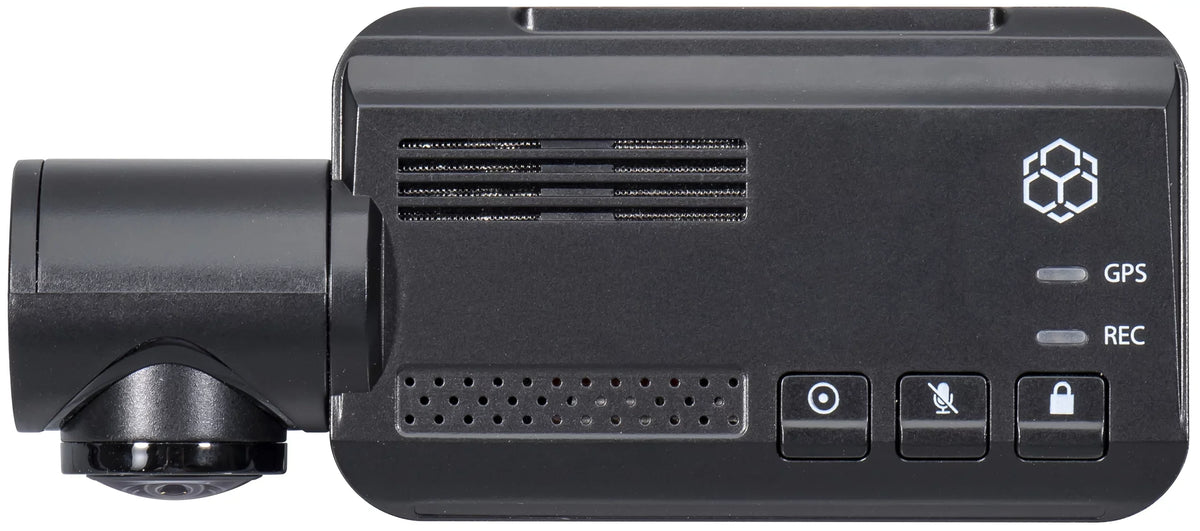 Black 2K Split 2K RoadCam Included, QHD with 4-in-1 App Dashcam GPS, - 360° 16GB SD YADA Built-in Compact Screen Control, Pro Card Recording,