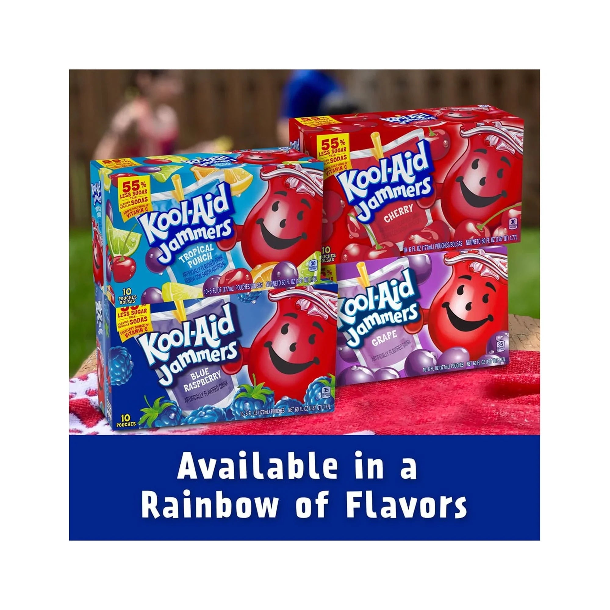 Kool-Aid (Pack Jammers Fruit of 6) Blue Drink, Raspberry