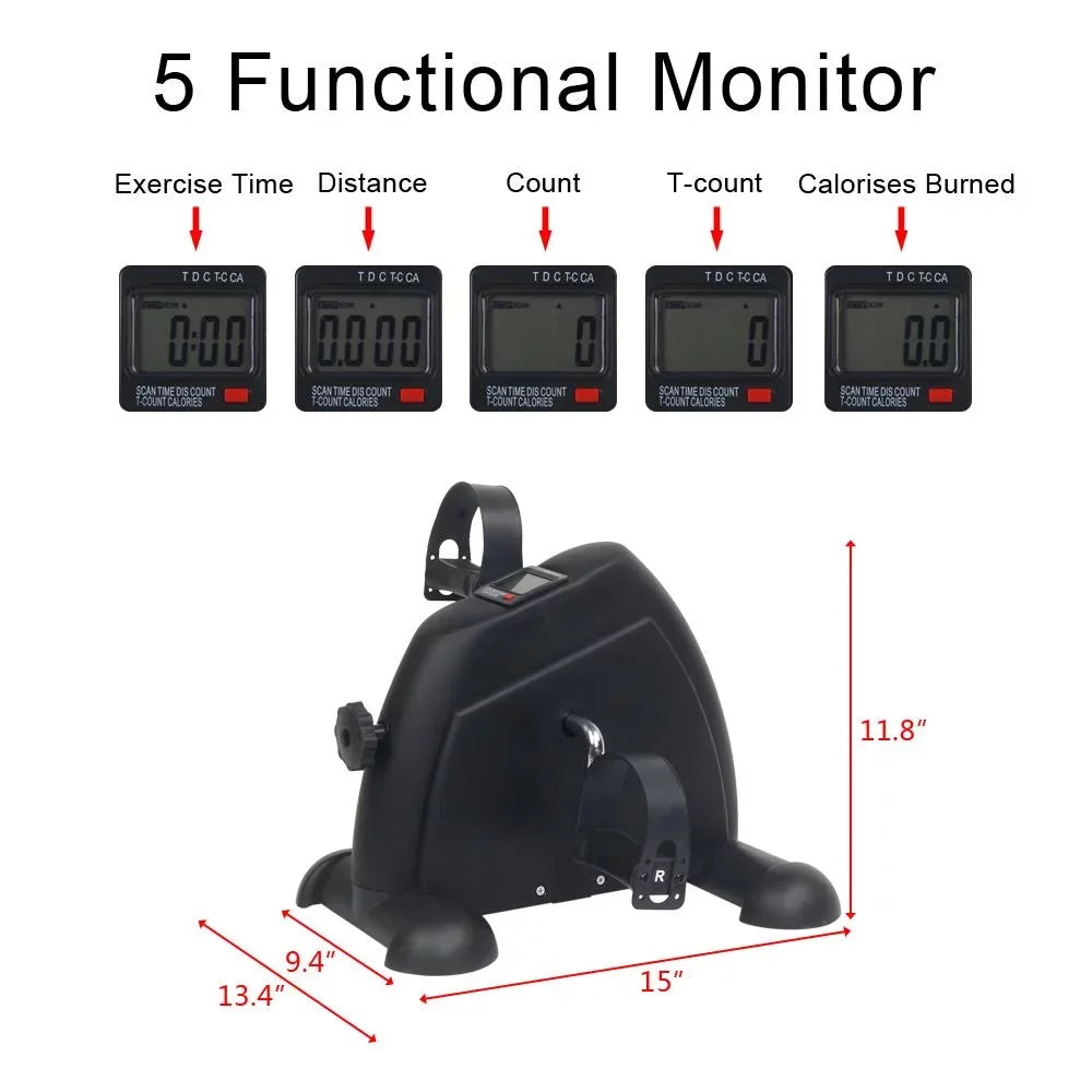 Desk Bike Black Home Under ExerciseTherapy GoDecor Bicycle, Pedal Exerciser,