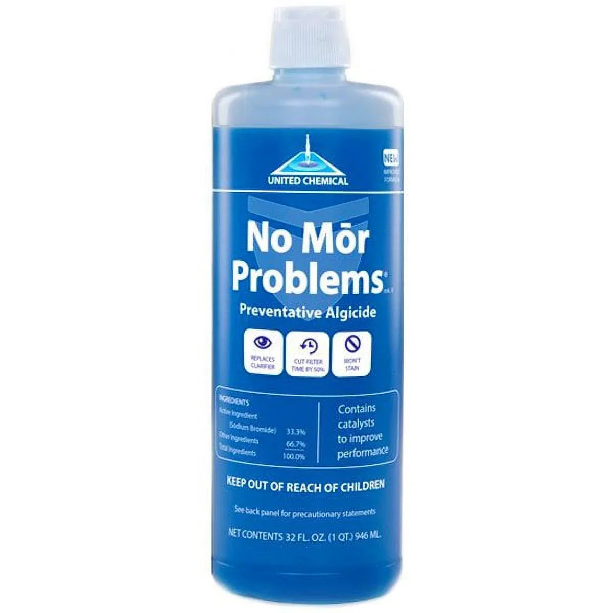 Swimming United Algaecide Problems Chemical 1 Mor No Pack NMP-C12 2 Quart Pool