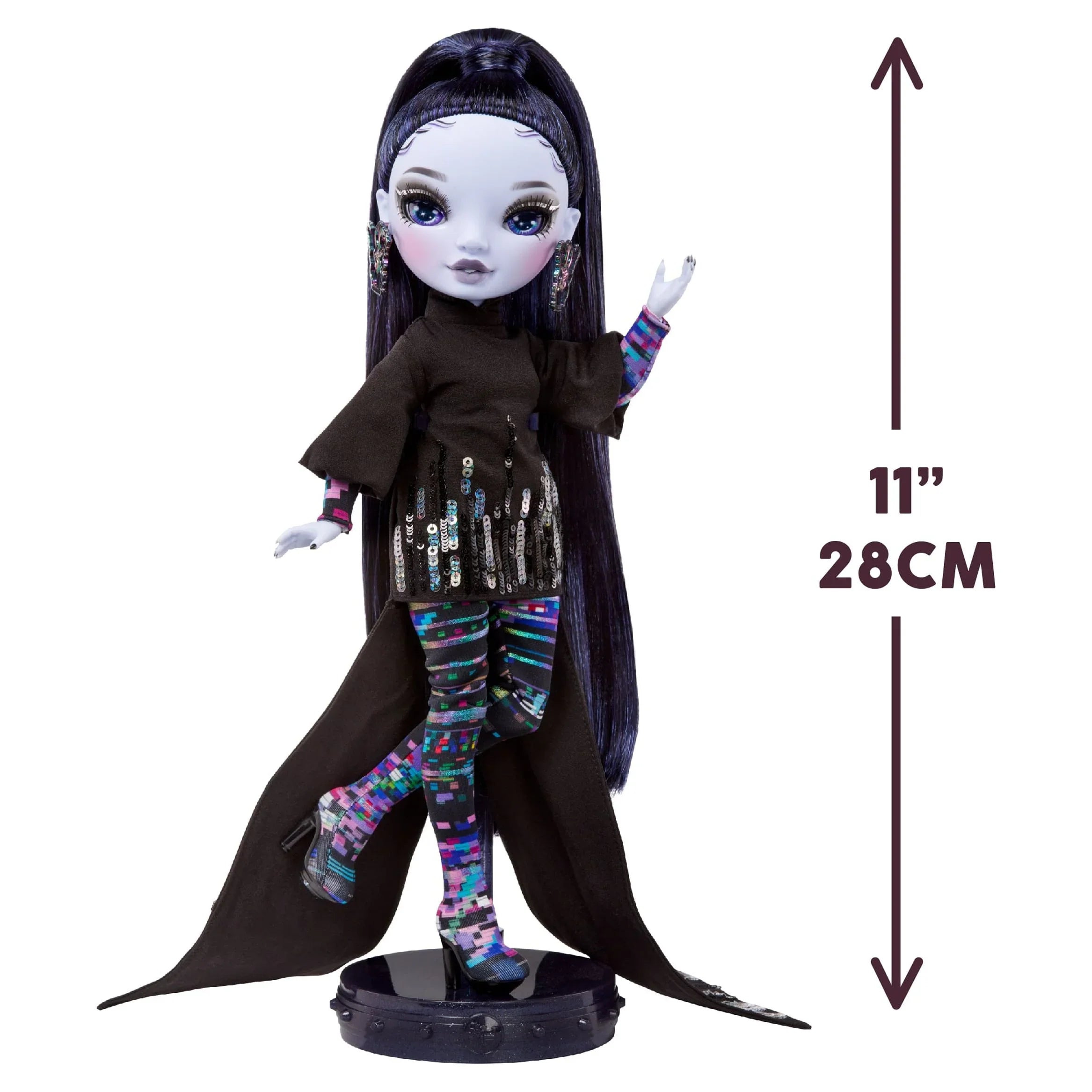 & Fashion & Great Years - Purple Gift Shadow Rainbow Glitch Collectors Doll. Reina Play Old Accessories. 4-12 for Kids Crowne High 10+ Outfit High Fashionable Colorful