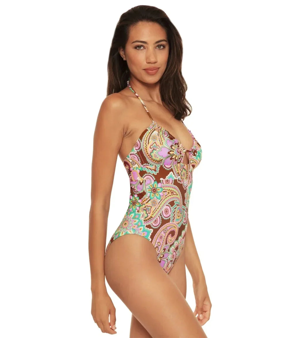Becca One-Piece by Rebecca Way Multi US Groovy MULTI Virtue Swimsuit, Large