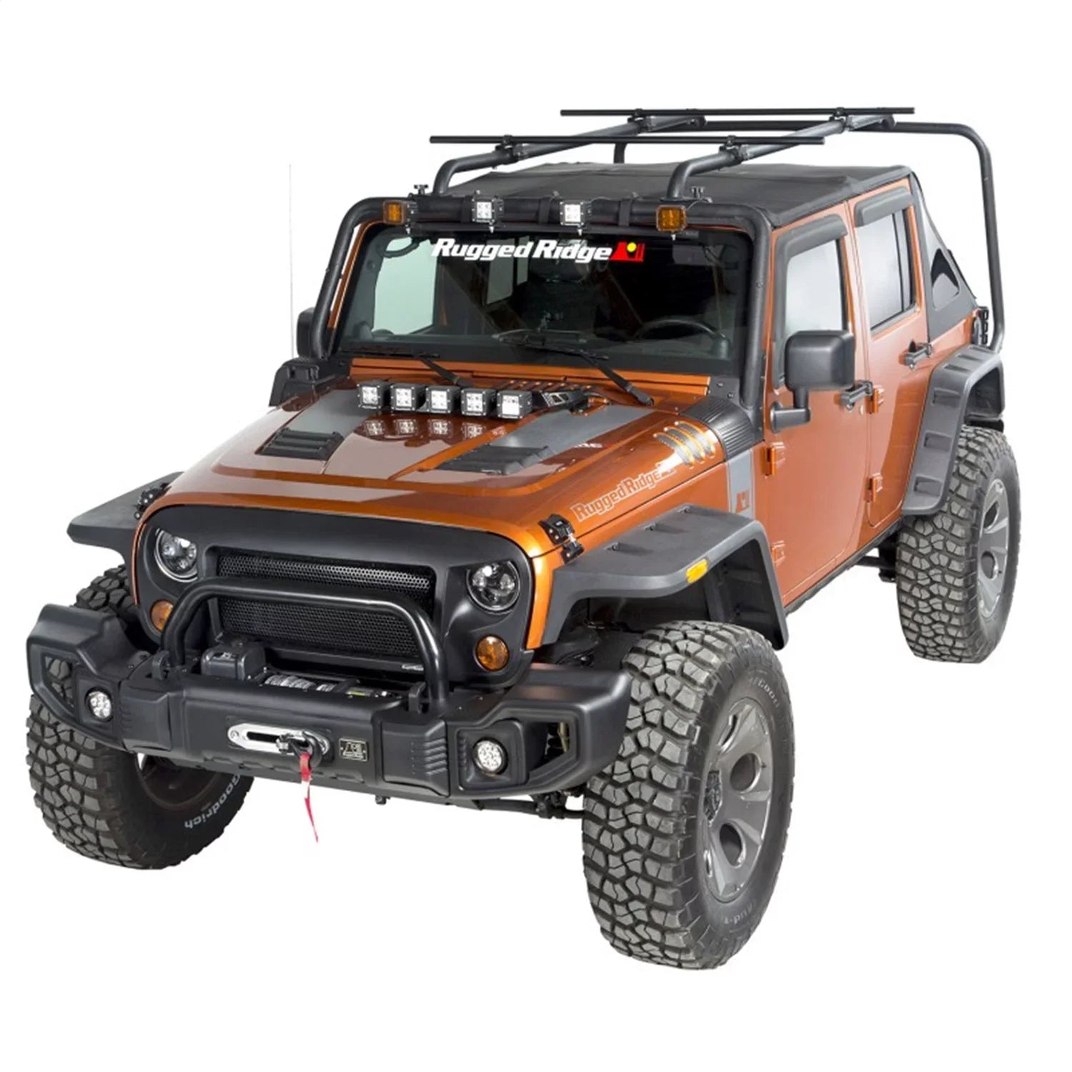 | Sherpa 2007-2018 Compatible 56.5" 11703.11 Crossbar Ridge JK for Tubes, Jeep by Wrangler Crossbars Steel, with | | JK Rugged Roof Black Wrangler RealTruck Rack