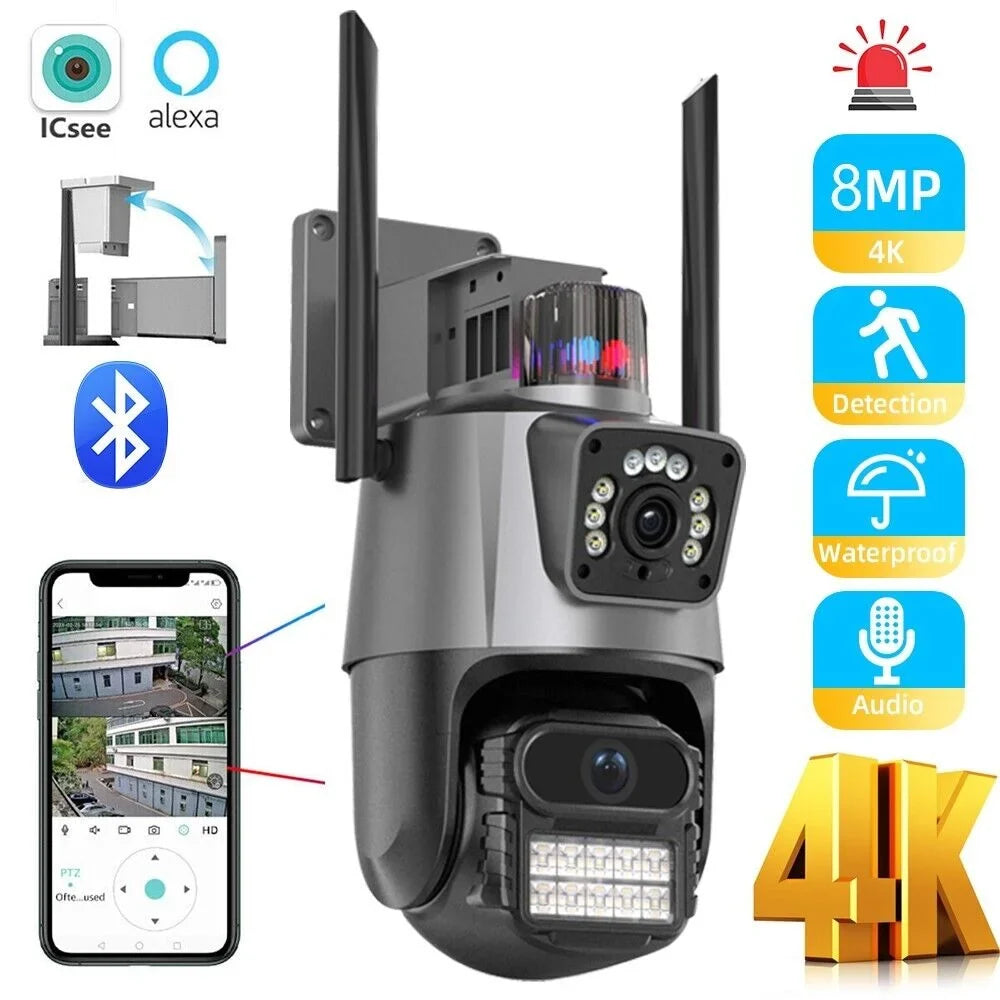 Card Camera Enhanced HD Audio Slot Real-time Antenna Outdoor Two-Way Waterproof Dual IP66 TF 1080P