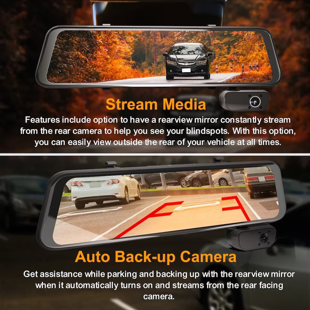 Smart 3-Channel Rexing Cam GPS with 1080p Mirror BSD Dash M3