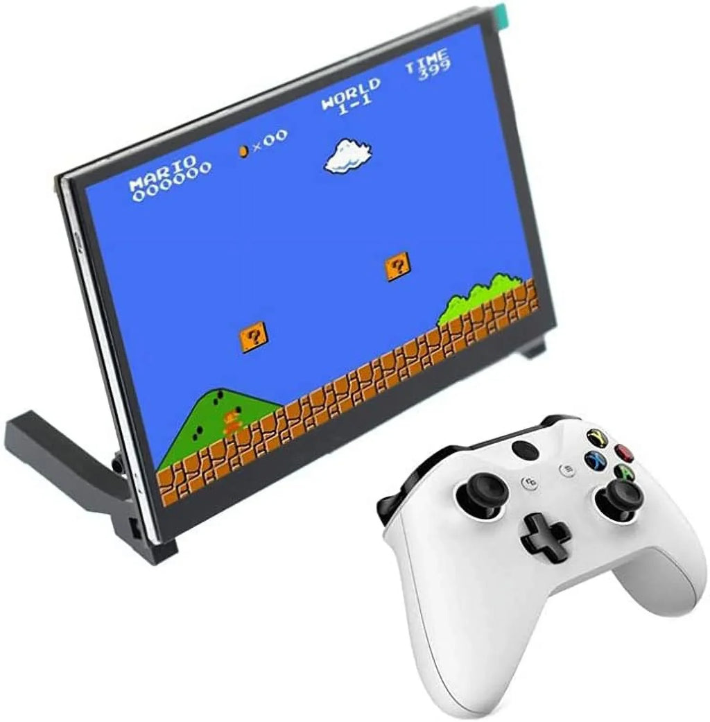 Monitor Drive-Free Pi HD 3B+/4B LCD IPS HDMI Display Stand-H HDMI with Monitor Compatible Raspberry Treedix 7 with Display 1024x600 Touchscreen inch