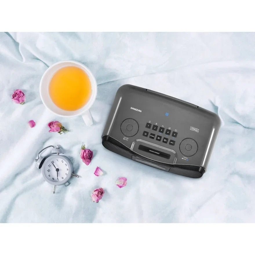 Clock Radio Sangean Display Am/Fm Lcd Atomic With Rcr22