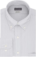 Regular Pinpoint Iced Shirt Heusen Grey 34-35 Sleeve Fit 16.5 Neck Mens Van Dress Stripe