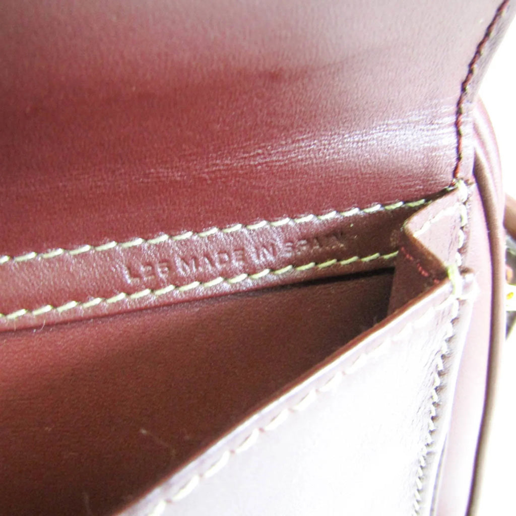 Bordeaux Cartier (Good) Must Leather Bag Women's Pre-Owned Shoulder