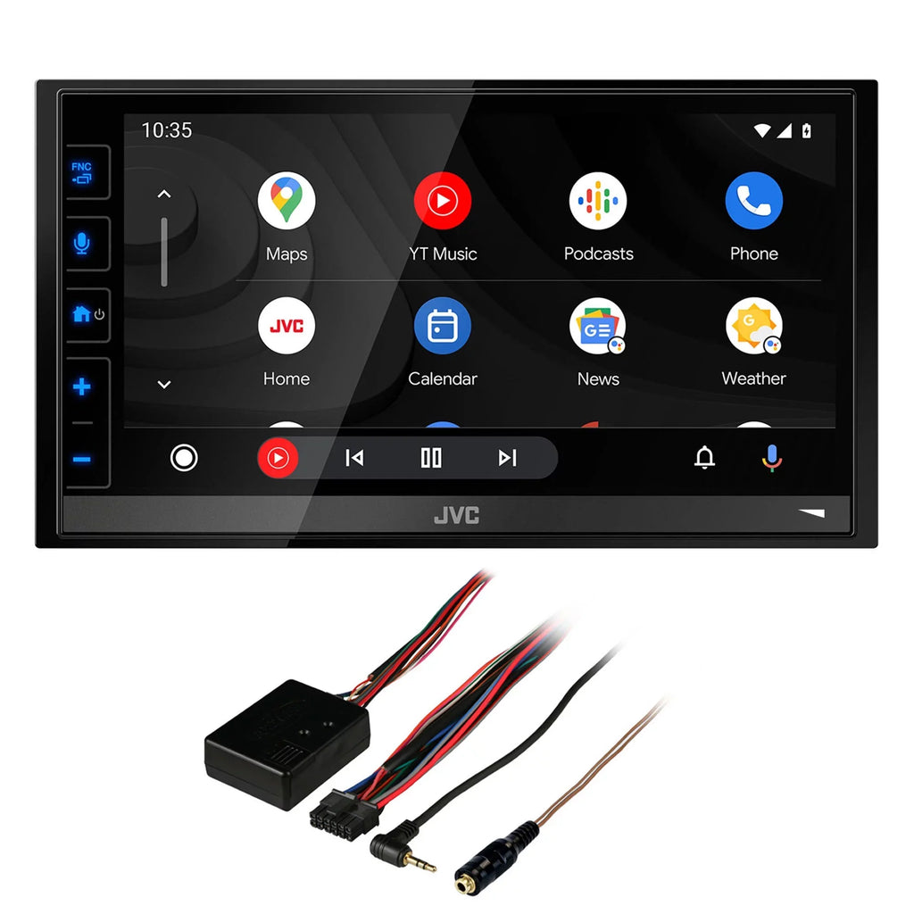 Digital 6.8" Apple Steering Interface KW-M780BT Android with Compatible Auto / Media JVC CarPlay Wheel Receiver, With