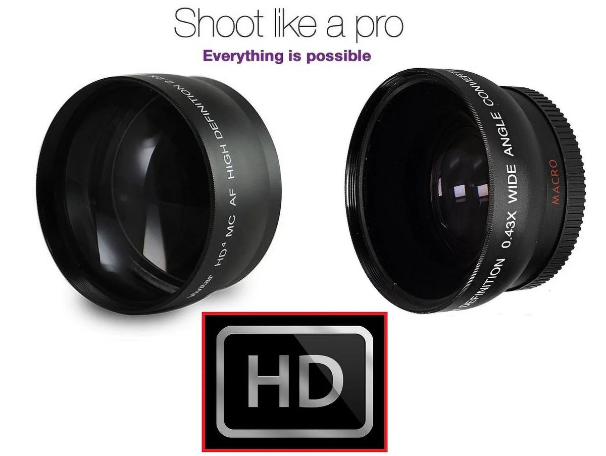 NEXC3 SONY & LENS ANGLE NEX-C3 C3 TELEPHOTO WIDE SET NEX HD Compatible) FOR (49mm