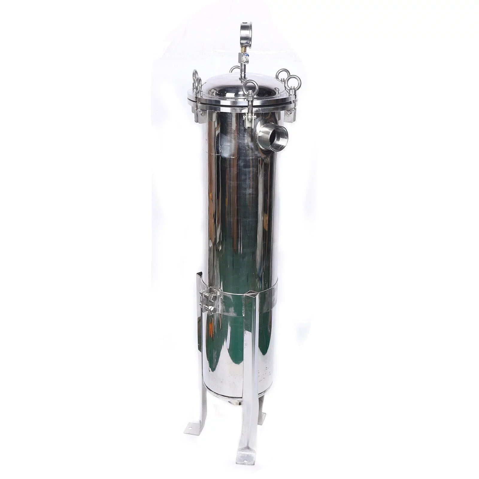 High Steel Pressure Bag 150PSI Stainless In/Out Housing Filter NPT 2in