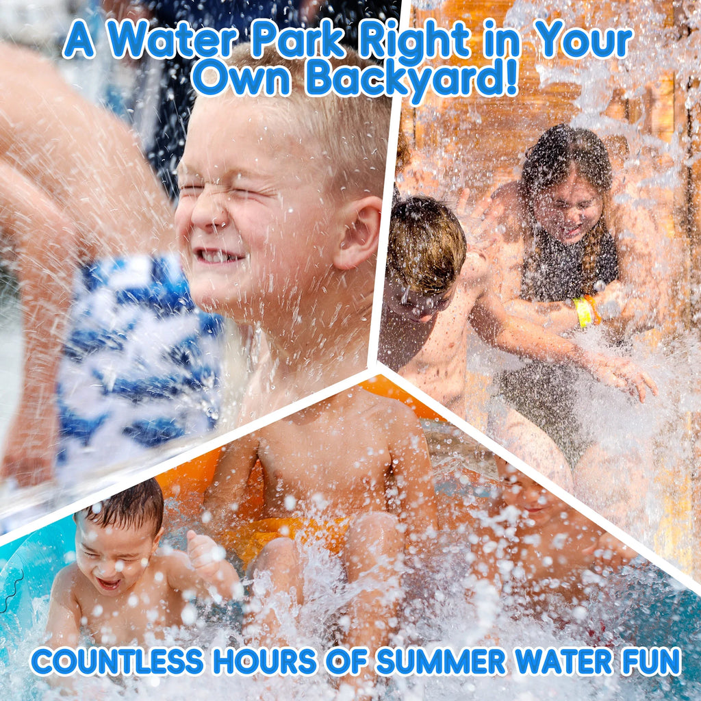 2 Duty Double Lawn for Lawn Heavy x 4.6ft Water for Adult Slide Water Slide Inflatable Kids, Activities 25ft Boards Slip Summer with Outdoor Yard Play Water YoYfun and Sprinkler