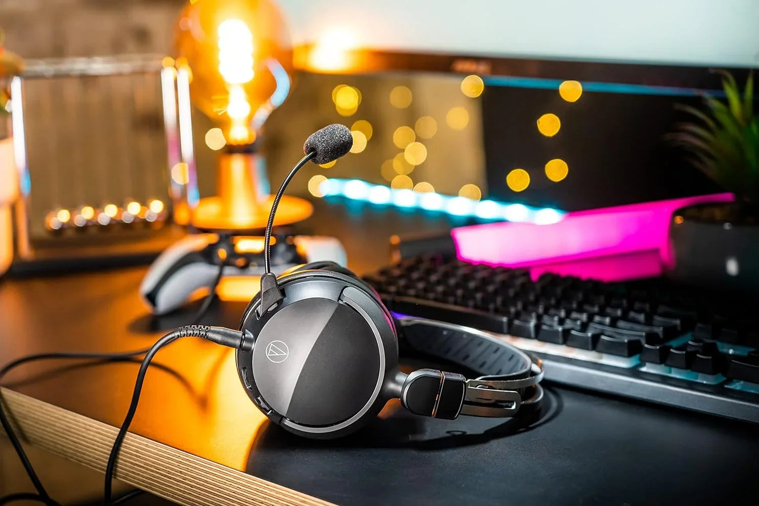 Black/Blue Additional Gaming Audio an Protect with Epic - Wired Year Coverage (2022) by 2 Headset Technica ATH-GL3BK Closed-Back