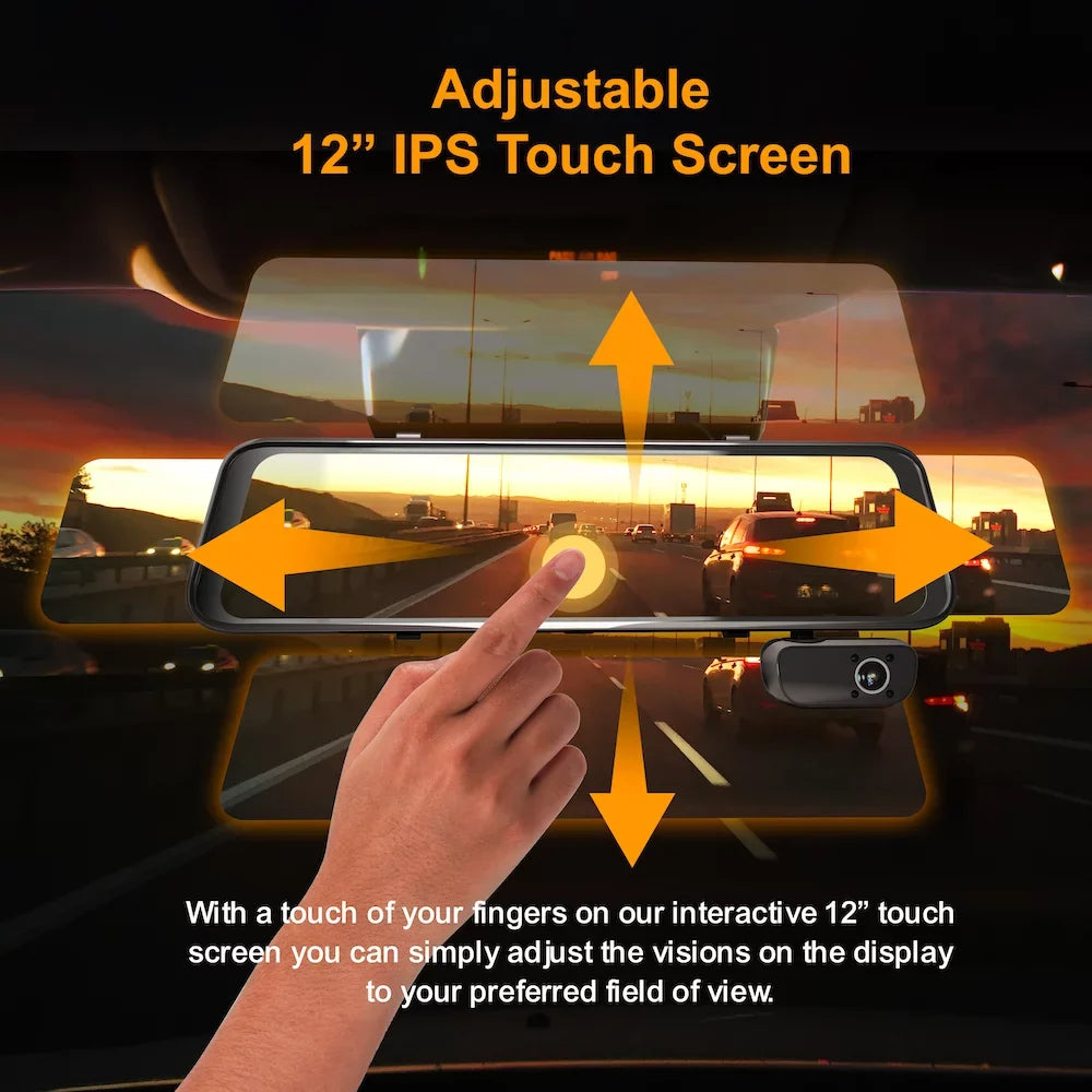 Smart 3-Channel Rexing Cam GPS with 1080p Mirror BSD Dash M3