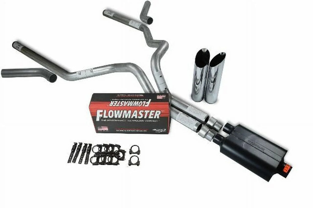 Slash Kits Dual Tip Exit 40 Flowmaster 3" Ford Exhaust Super F150 15-18 Corner
