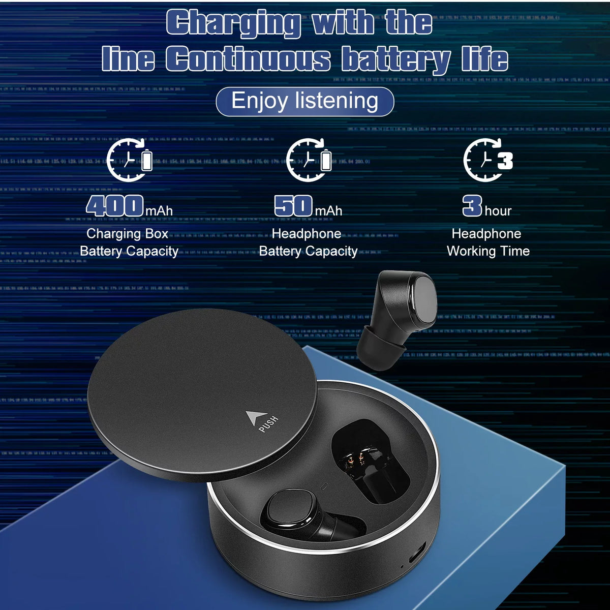 X7 Sports 5.0 Mic in-Ear Bass Built-in For Earbuds Earbuds IPX5 Black Compact UrbanX Deep Sony True - Headphones Bluetooth Xperia Mic Touch Wireless XZ1 Waterproof with Earphones Control