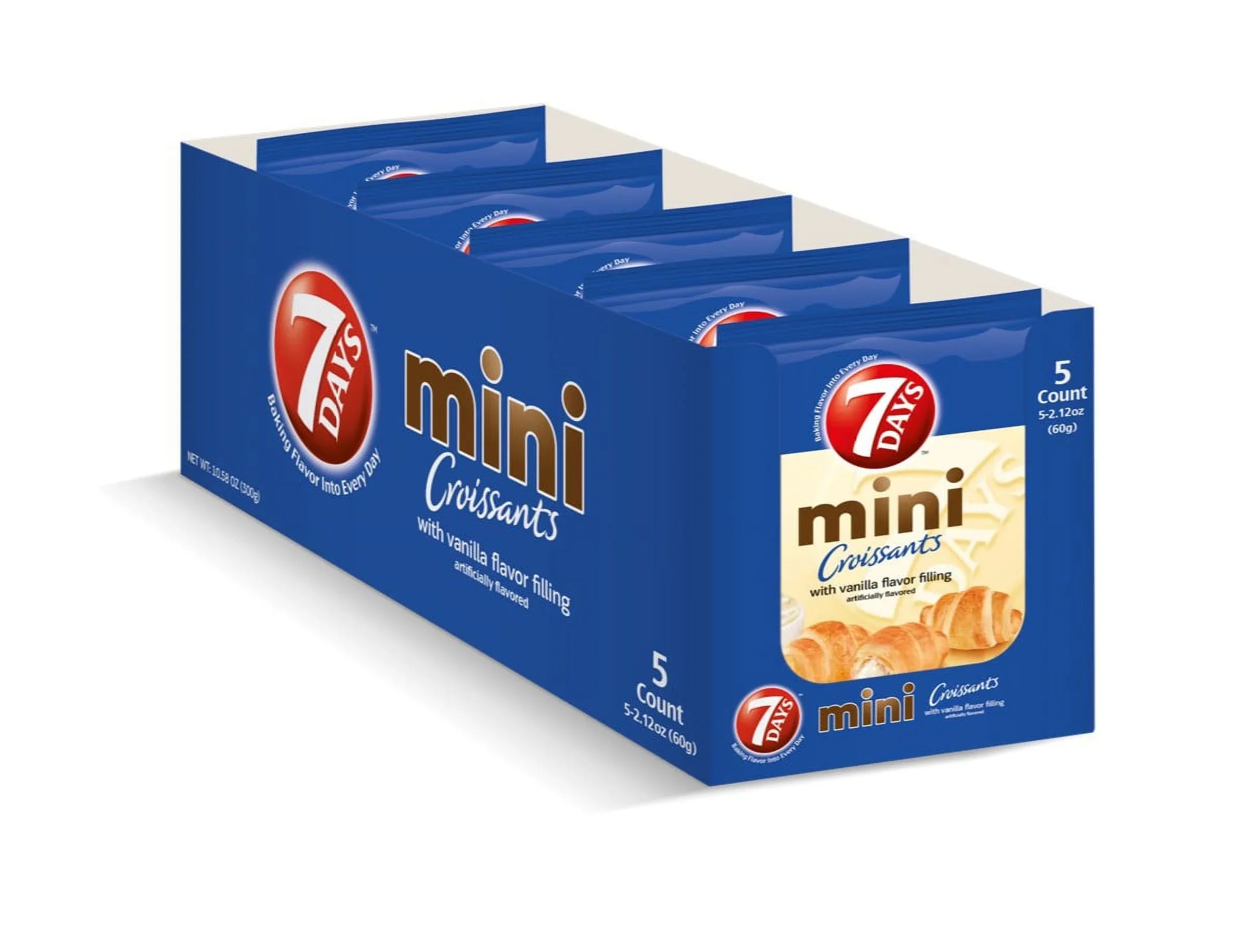 (Pack oz Bag 8) 6.53 7Days Croissants, Mini of Vanilla,