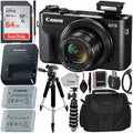 More Extended Bundle II Includes: Replacement X Memory SDXC Ultra SanDisk Essential Life Camera G7 PowerShot with - Card, Mark Battery, 64GB Tripod, (Black) Carrying Canon & Case Digital Accessory