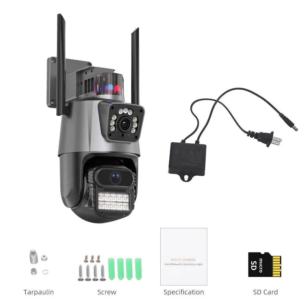 Card Camera Enhanced HD Audio Slot Real-time Antenna Outdoor Two-Way Waterproof Dual IP66 TF 1080P