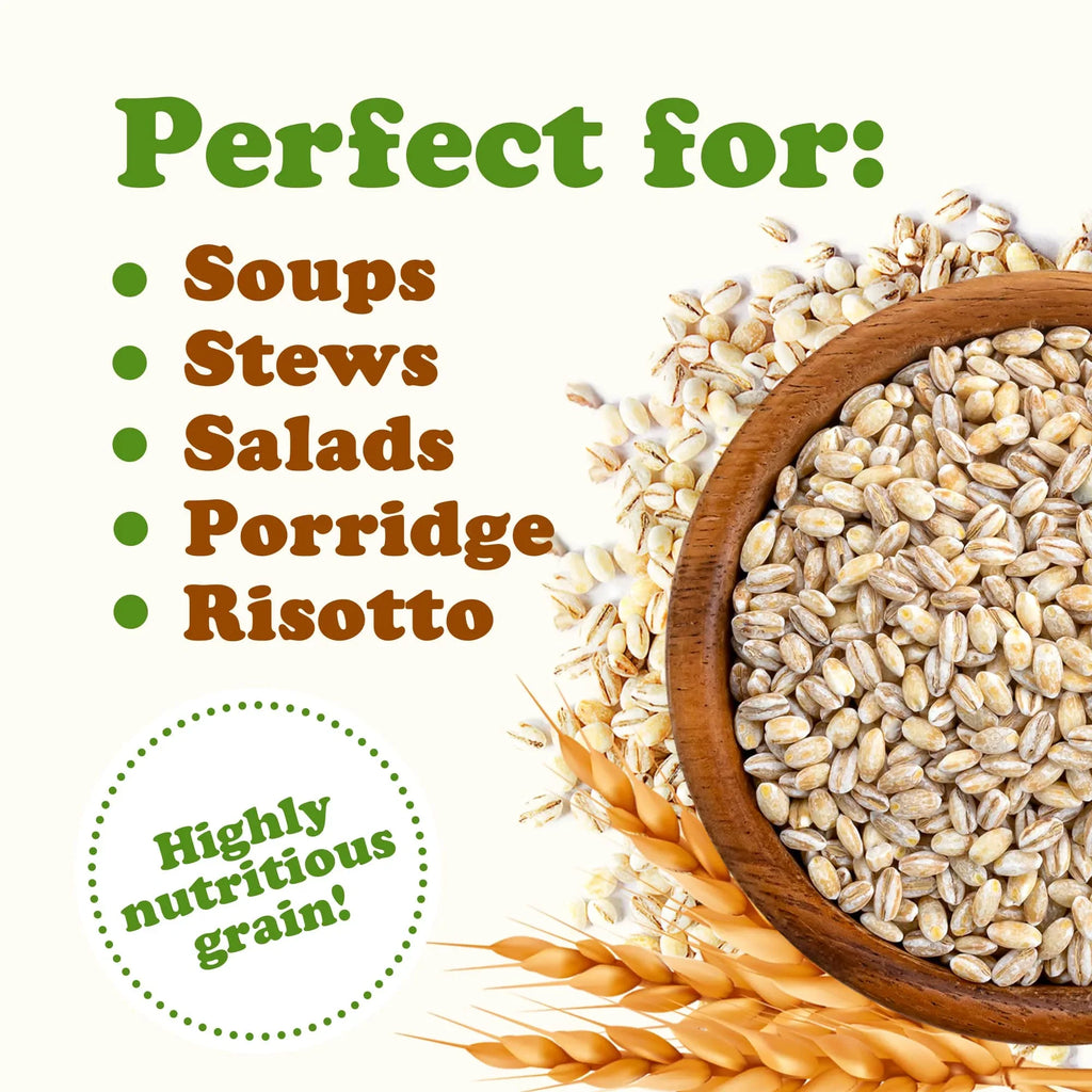 Kosher, Pearled 10 Pounds by Live Food Barley, — — to Vegan, Raw