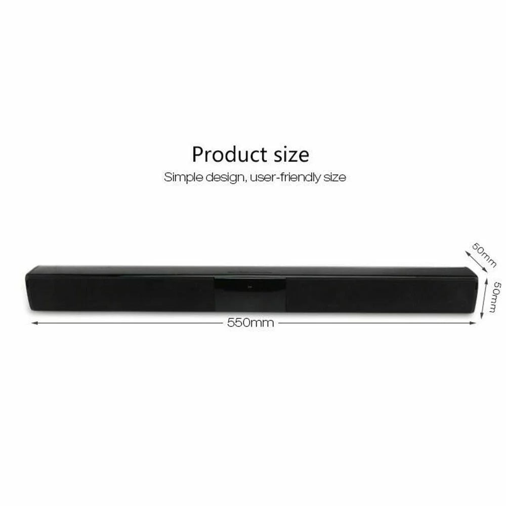 Bluetooth Sound Bar Soundbar Wireless Speakers V4.2 System 3D AUX TV Home Bluetooth Sound Bar Portable