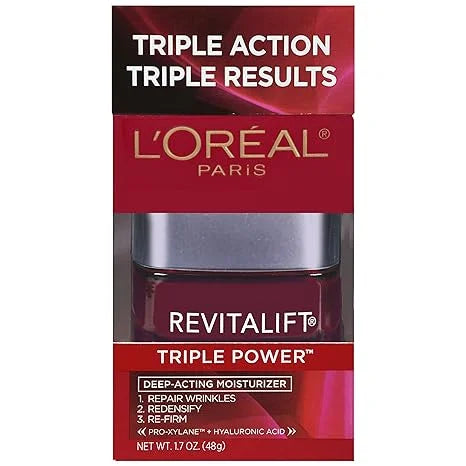 Ounce Paris Power L'Oreal Deep-Acting 1.7 All RevitaLift Moisturizer Types, Triple for Skin